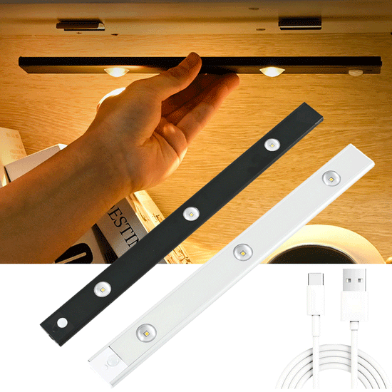 USB LED Night Light Motion Sensor Wireless Thin LED Wine Cooler Light ...